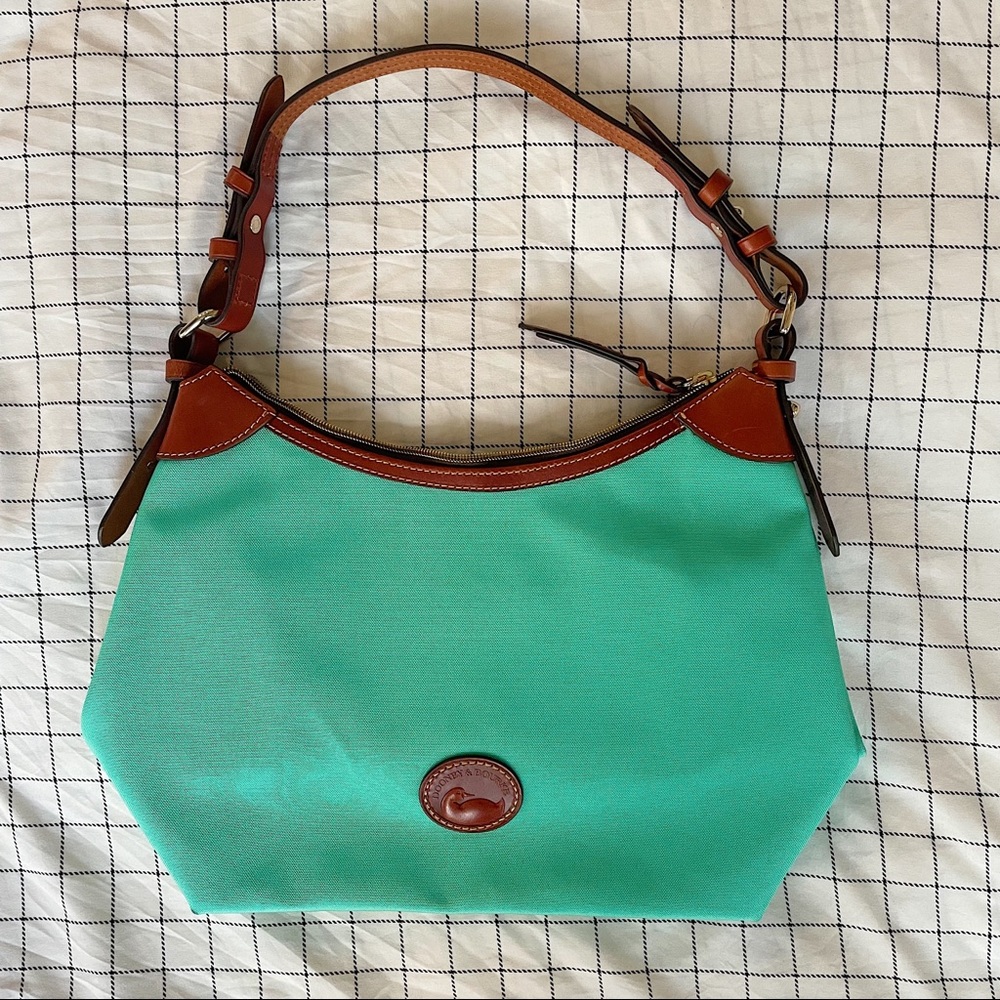 DOONEY & BOURKE MINT GREEN LARGE ERICA PURSE.